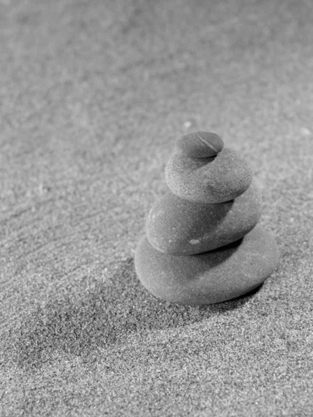 stock image Japanese stone garden on the send, still