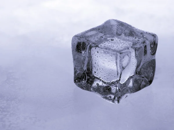 Кубики льда на прохладном фоне — стоковое фото