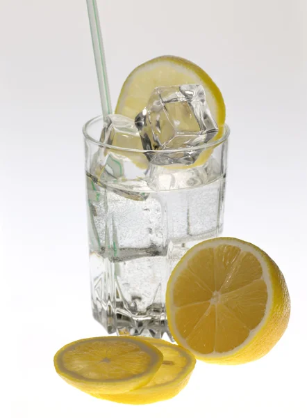Pramenité vody s citronem — Stock fotografie