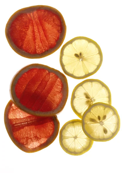 Fruta de limón en rodajas como fondo alimentario — Foto de Stock