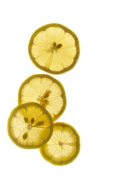 Fruta de limón en rodajas como fondo alimentario — Foto de Stock
