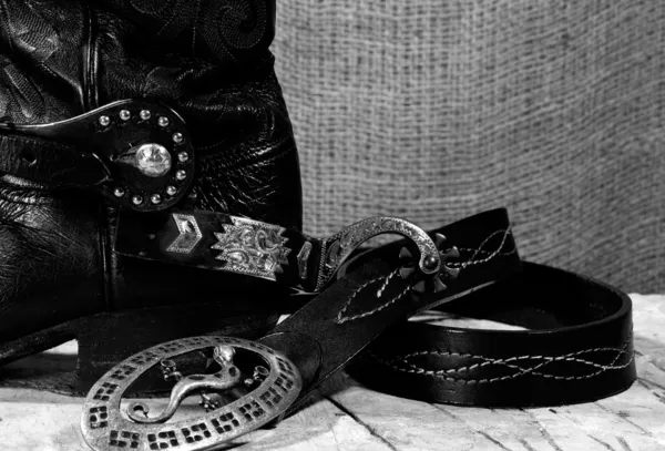 Batılı kovboy masa natürmort — Stok fotoğraf