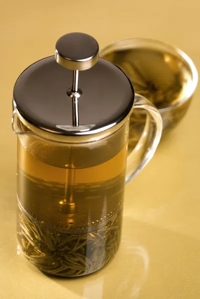Kopp med ren, grønn te – stockfoto