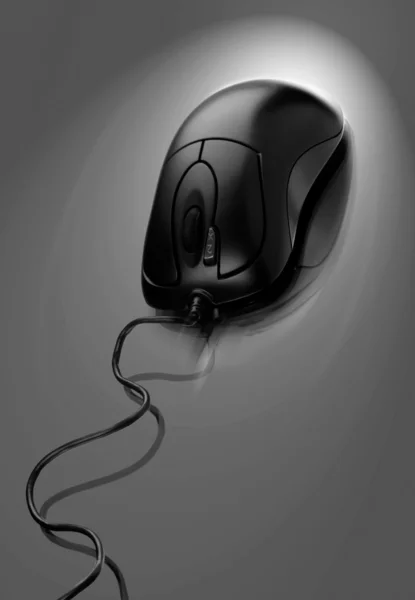 Speedy gray computer mouse — Stock Photo, Image