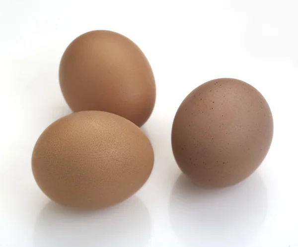 Trois œufs de poulet — Photo