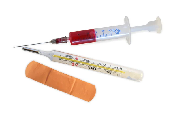 Plaster syringe thermometer — Stock Photo, Image
