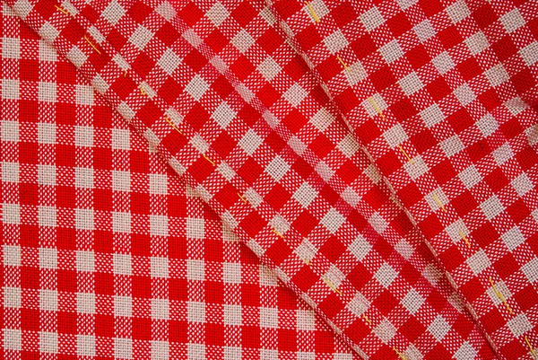 Detailed red picnic cloth, background — Stock Photo, Image