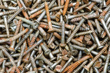 Old small rust screw clipart