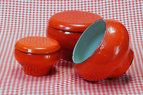 Cast-iron kettle / pot — Stock Photo, Image