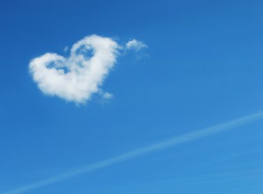 Heart shape in sky clipart