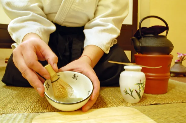 Cerimonia del tè giapponese — Foto Stock