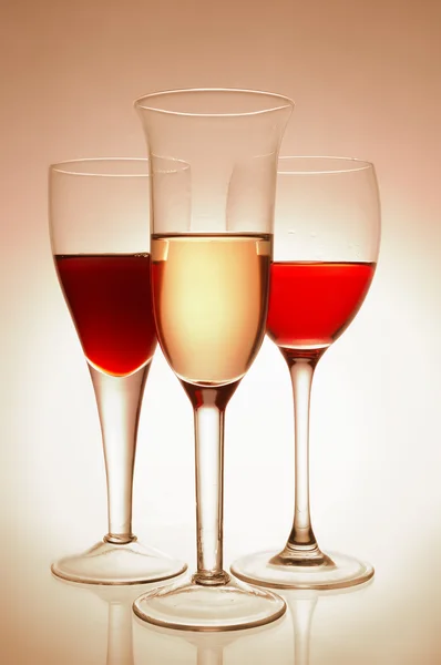 다양 한 와인잔 — 스톡 사진