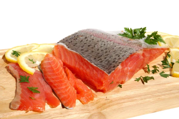 Bistecca di salmone fresco — Foto Stock