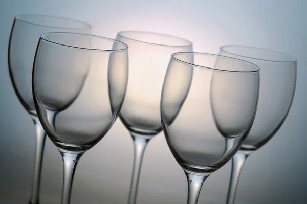 Bicchieri di vino vuoti — Foto Stock