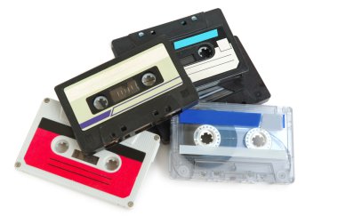 Group of cassette tapes clipart