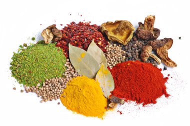 Piles of spices clipart