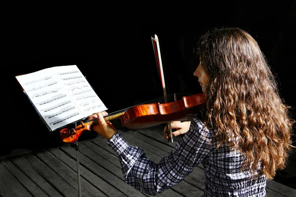 Nádherný houslista hudebník — Stock fotografie