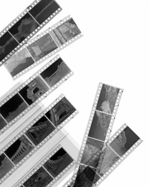 Black and white negative film clipart