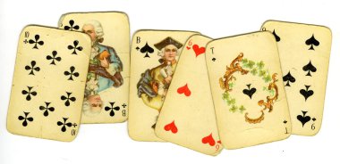 Old playing cards clipart