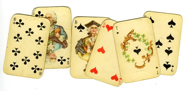 Stare karty do gry — Zdjęcie stockowe