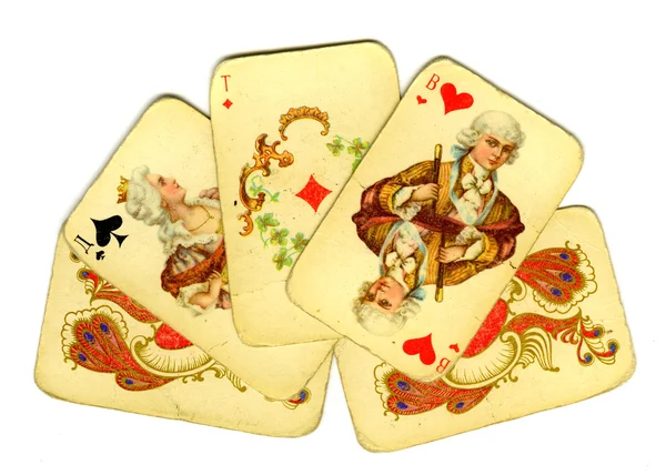 오래 된 카드 놀이 — 스톡 사진