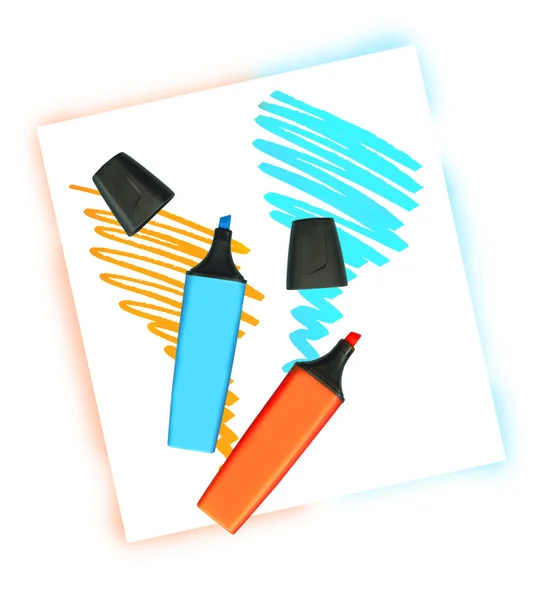 Két színes markerek — Stock Fotó