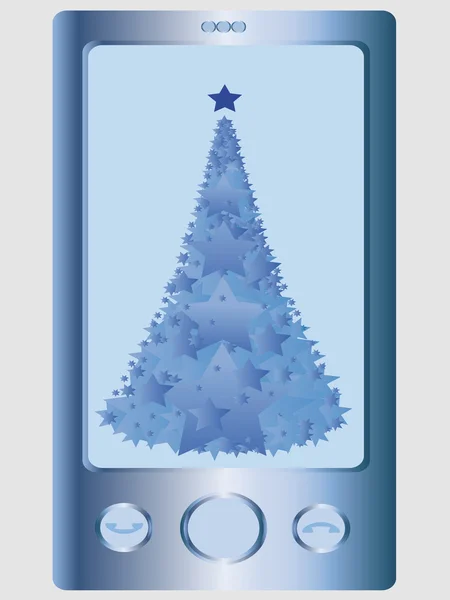 Modern Digital Christmas Tree — Stock Photo, Image