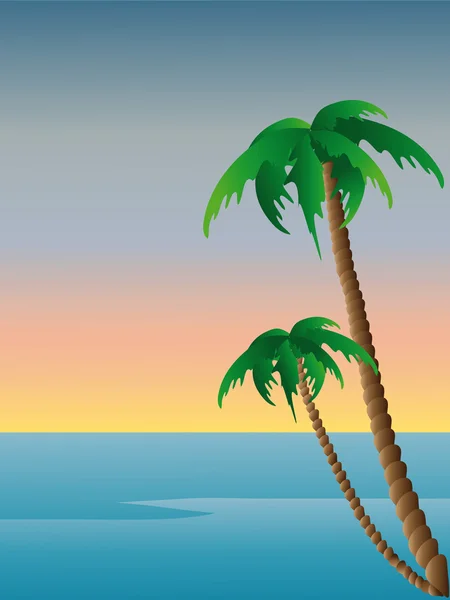 Palm Tree Sea — Zdjęcie stockowe