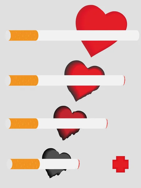 stock image Cigarettes and hearts