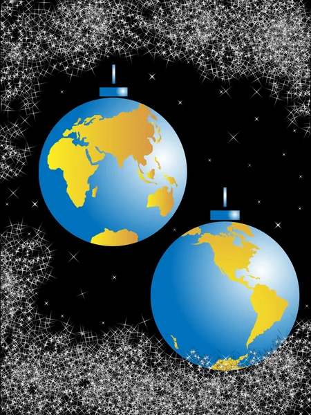 Boules de Noël-planète — Photo