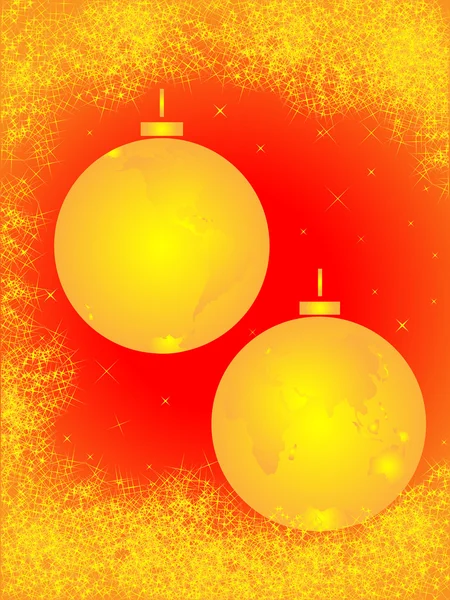 Bolas de oro de Navidad — Foto de Stock