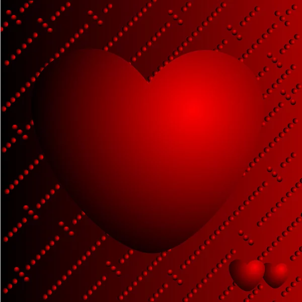 Kırmızı bir arka plan üzerinde Hearts — Stok fotoğraf