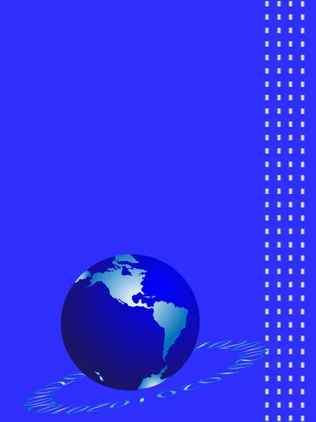 Globe op blauwe achtergrond — Stockfoto