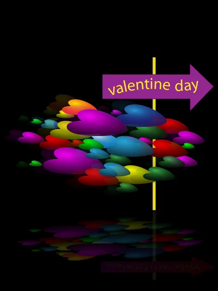 Vliegende kleur harten — Stockfoto