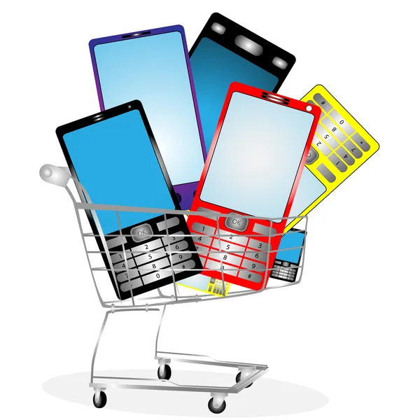 Samling av mobiltelefoner — Stockfoto