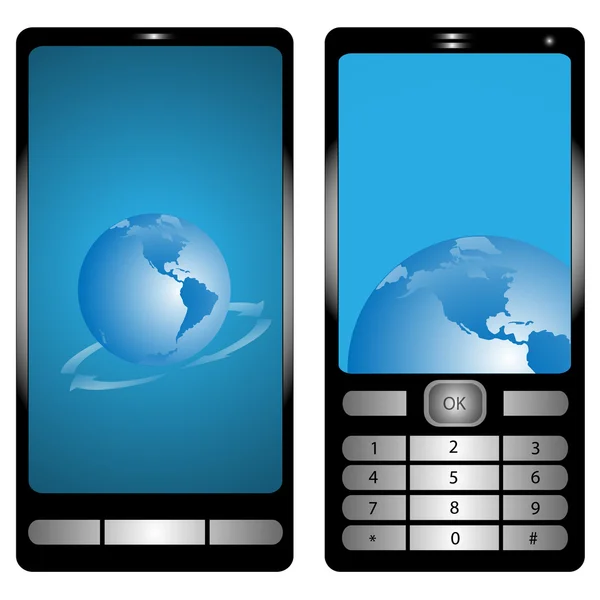 Zwei Mobiltelefone — Stockfoto