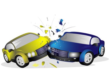 Collision of cars clipart