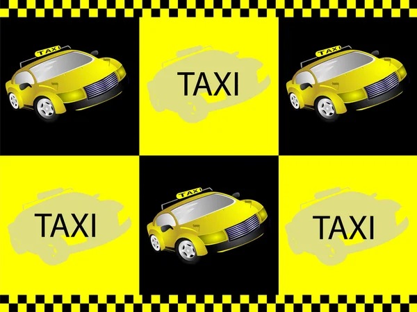 Taxi and sign — Stock Photo, Image