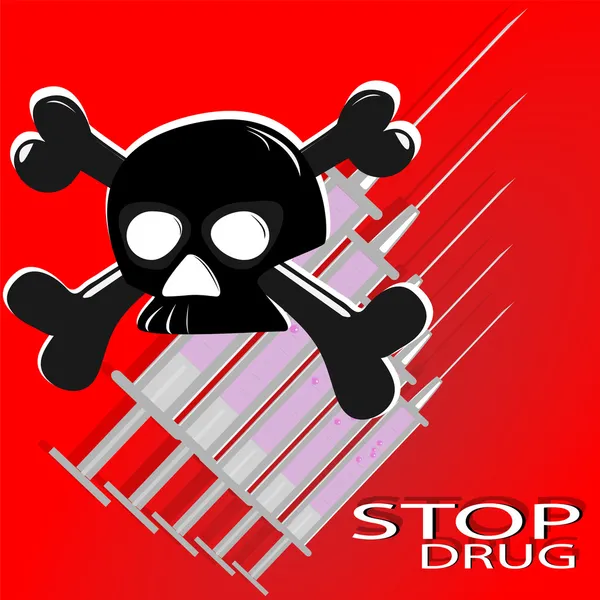 O cartaz contra as drogas — Fotografia de Stock