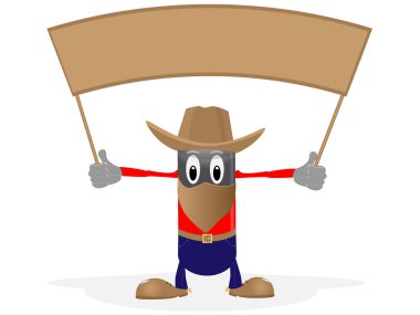 Cowboy and header clipart