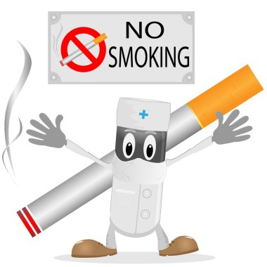 The doctor and cigarette clipart