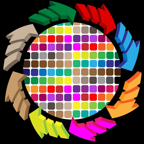 Flèche et palette — Image vectorielle