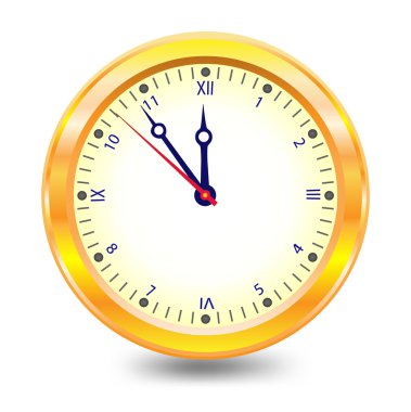 vector clock, time icon  clipart