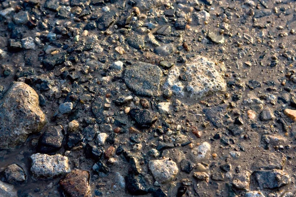 湿的鹅卵石背景 — 图库照片