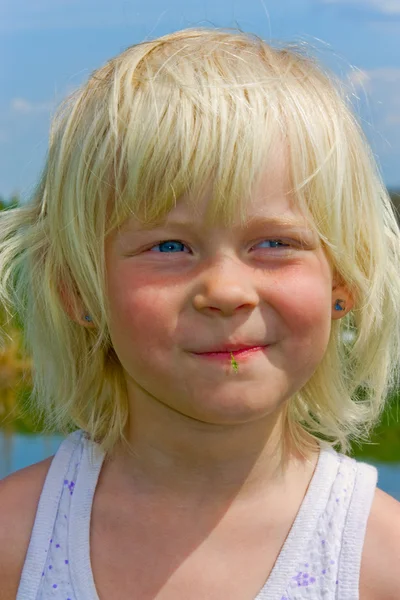 Gadis kecil close-up — Stok Foto