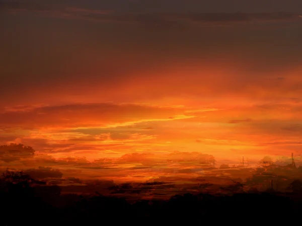 Gevaarlijke zonsondergang — Stockfoto