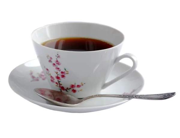 stock image Cup of coffee isolated on the white