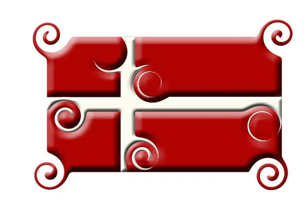 Danmarks flagga — Stockfoto