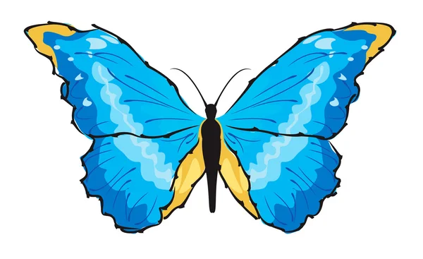 Błękitny motyl — Wektor stockowy