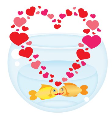 Fish's love clipart